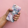 Pink Grey White Marble iPhone Case, thumbnail 1 of 3