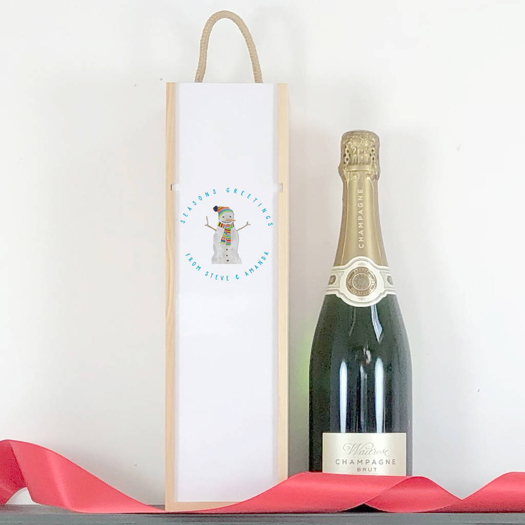 Merry christmas personalised wine box Personalised Christmas Gift Wine Box By This Is Nessie | notonthehighstreet.com