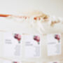 Wedding Seating Plan Cards Burgundy Red Pink Florals, thumbnail 5 of 7