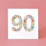 Ladies 90th Birthday Card, thumbnail 2 of 3