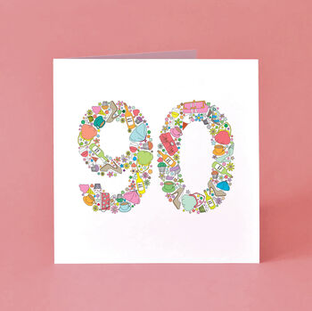 Ladies 90th Birthday Card, 2 of 3