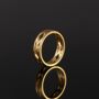 Gold Plated Hollow Patterned Steel Band Ring For Men, thumbnail 6 of 12