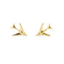 Tiny Swallow Earrings Gold Vermeil/Silver, thumbnail 3 of 8