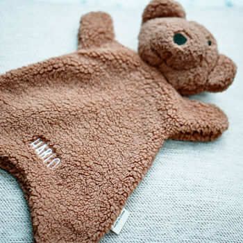 Personalised Soft Teddy Bear Comforter For Newborn, 7 of 11