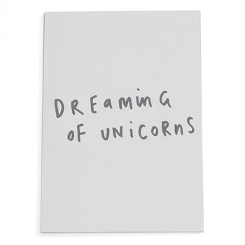 Dreaming Of Unicorns A5 Notebook, 3 of 4