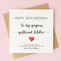 Personalised Birthday Card For Girlfriend Or Partner, thumbnail 1 of 7