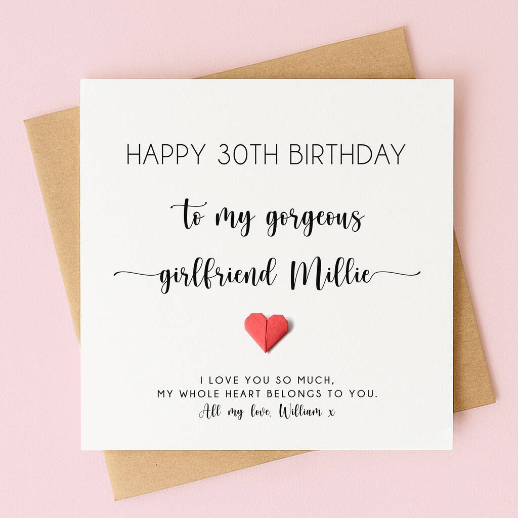 Personalised Birthday Card For Girlfriend Or Partner, 1 of 7