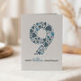 Love Hearts Willow 9th Anniversary Card, thumbnail 1 of 5