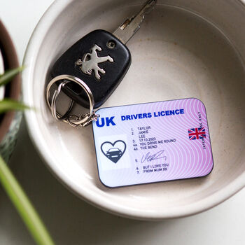 Personalised Driving Licence Keyring, 2 of 3