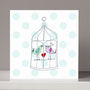 Personalised Love Birds Anniversary Engagement Card, thumbnail 4 of 4