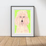 Pink Poodle Dog Framed Art Print, thumbnail 1 of 5