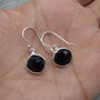 Black Onyx Earrings: Silver Or Gold, Dangle Drop, thumbnail 3 of 8