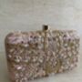Pink Handcrafted Embroidered Rectangular Clutch Purse, thumbnail 6 of 10