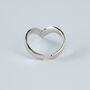 Sterling Silver Chevron Pointed Adjustable Ring, thumbnail 4 of 5