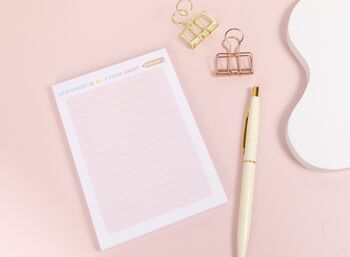 Cute Stationery Lover's A6 Lined Memo Notepad, 3 of 4