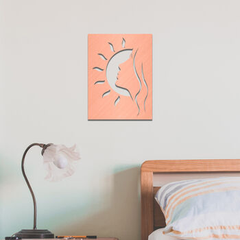 Modern Woman In Sun Wooden Wall Art: Elegant Decor, 4 of 9