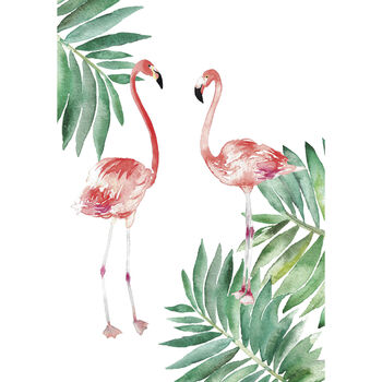 Flamingos Tropical Fun Greetings Card, 4 of 4