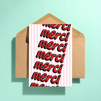 Merci Thank You Greeting Card, 3 of 3