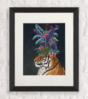 Hot House Tigers Set Two Art Prints, Framed Or Unframed, 3 of 8