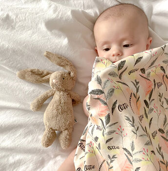 Forest Natural Organic Baby Swaddle Blanket, 2 of 6