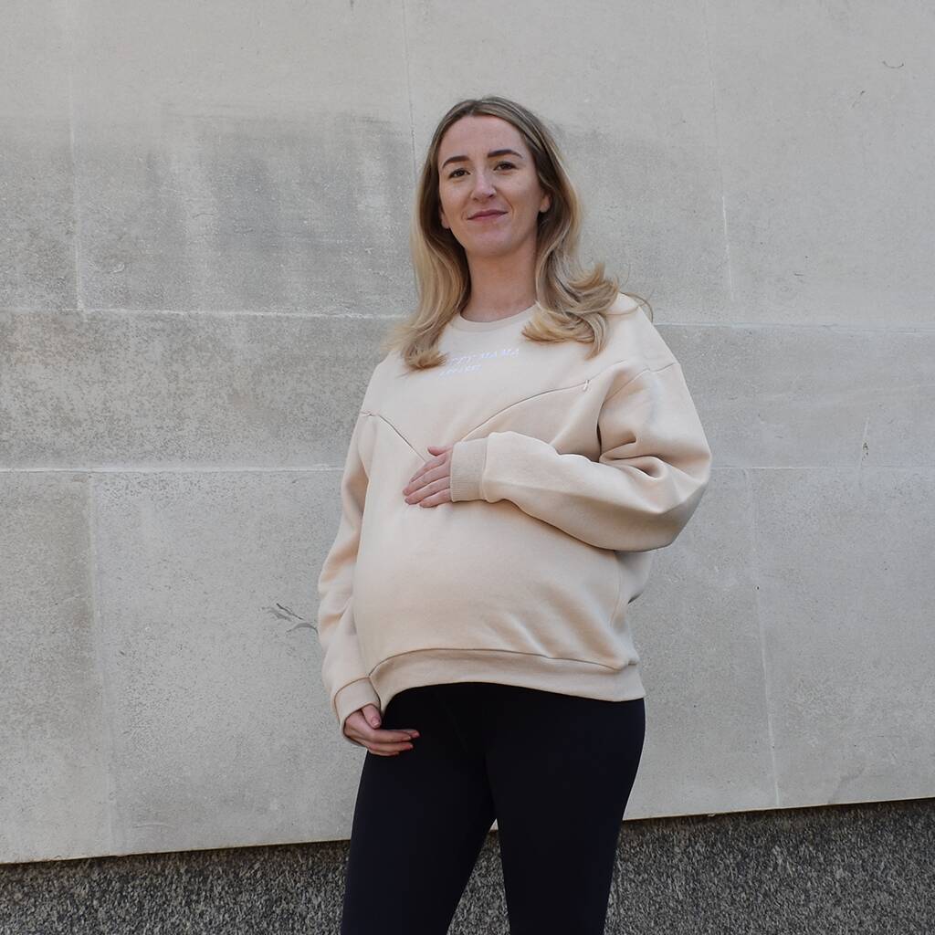 beige sweatshirt women