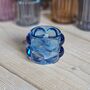 Bubble Glass Blue Tea Light Holder, thumbnail 2 of 2