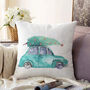 Christmas Cushion Cover With Pine Tree On Small Car, thumbnail 1 of 3
