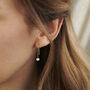 9ct Gold Pearl Thread Through Earrings, thumbnail 3 of 7