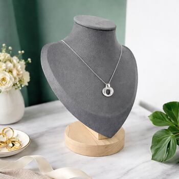 40th Birthday Sterling Silver Four Ring Pendant Necklace, 2 of 6