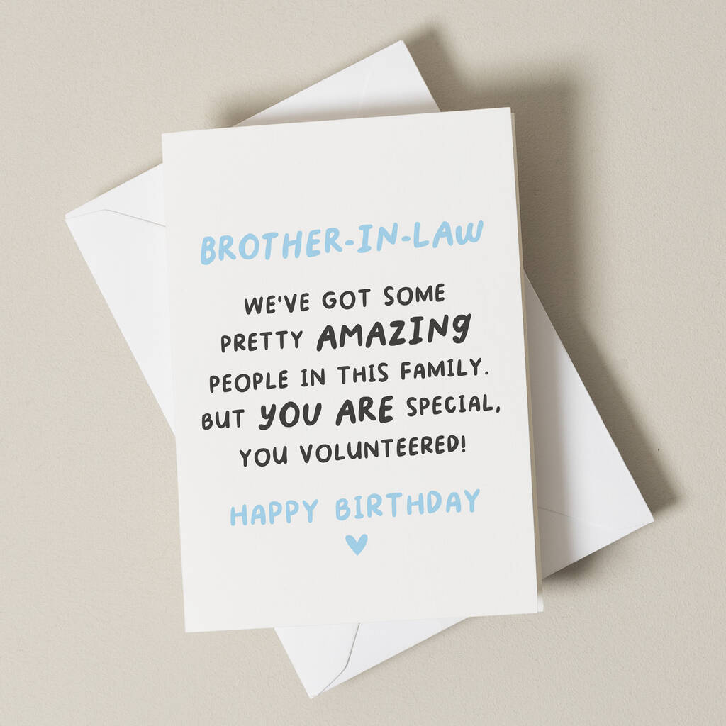 Brother In Law Birthday Card By Paper Scene