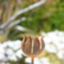 Rusty Metal Garden Flower Ornament, thumbnail 2 of 3