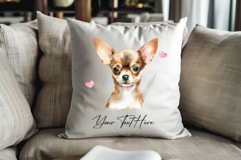 Personalised Chihuahua Hearts Cushion Cover Gift, 2 of 2