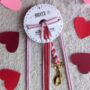 Heart Pattern Pink With Red Valentine's Day Make Your Own Dog Lead Craft Kit, thumbnail 4 of 8