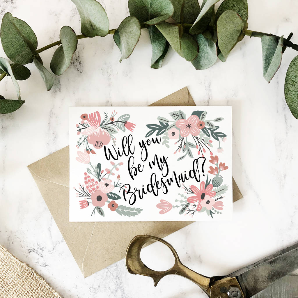 Will You Be My Bridesmaid Card By Mitzi Prints