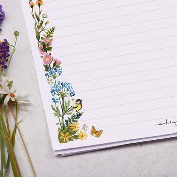 A4 Letter Writing Paper With Meadow Flower Border, 2 of 4