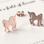 Mythical Sterling Silver Unicorn Stud Earrings, thumbnail 4 of 10