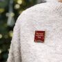 The Most Wonderful Time Red Enamel Pin Badge, thumbnail 1 of 11