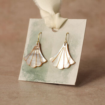 Art Deco Pearl Fan Earrings, 10 of 12