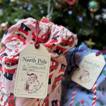 Wooden Name Tag For Christmas Sack Or Stocking, 2 of 11