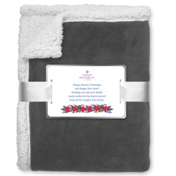 Personalised Sherpa Lined Fleece Blanket, 5 of 8