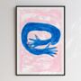Bedroom Hand Painted Hug Print, thumbnail 5 of 8