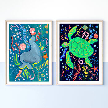 Sea Life Animal Nursery Prints, 4 of 12