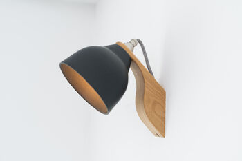 Grey Element Oak And Ceramic Wall Light, 3 of 6