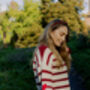 Red Stripe Heart Sleeve Jumper, thumbnail 2 of 6