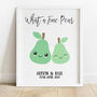 Personalised Fine Pear Wedding Print, thumbnail 3 of 6