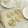 Ivy Brass Coasters Set Of Four, thumbnail 1 of 2
