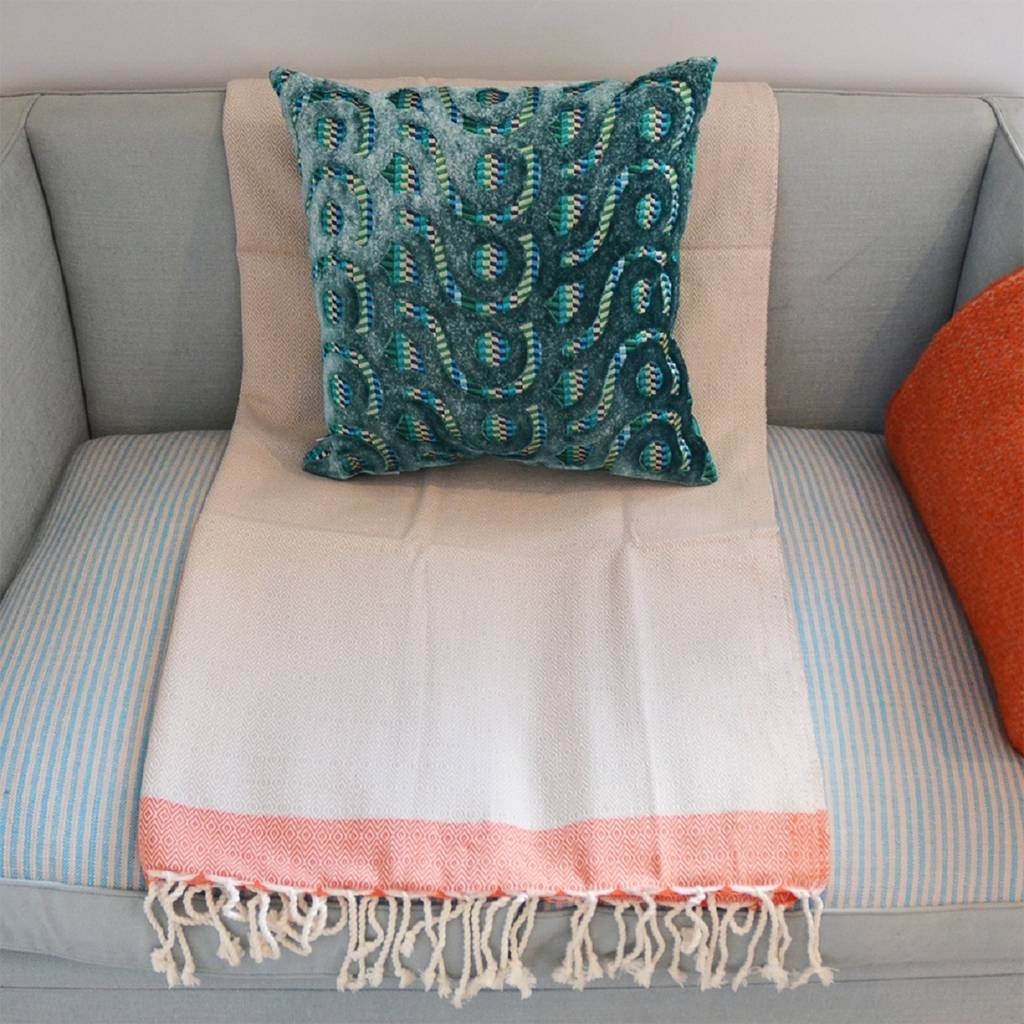 Duo Cotton Sofa Throw By Ville et Campagne