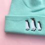 Penguin Embroidered Beanie Hat, thumbnail 1 of 3