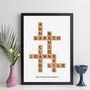 Personalised Family Crossword Print Gift For Family, thumbnail 1 of 7