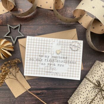 To My Husband On Our First Christmas Card Personalised, 6 of 6